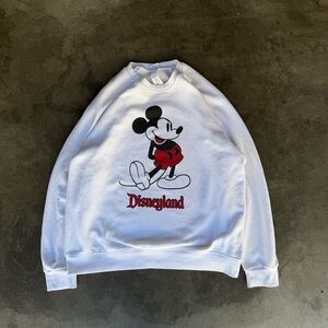 Disney Resort Adult Size XL Sweatshirt Classic Crewneck Mickey Mouse White